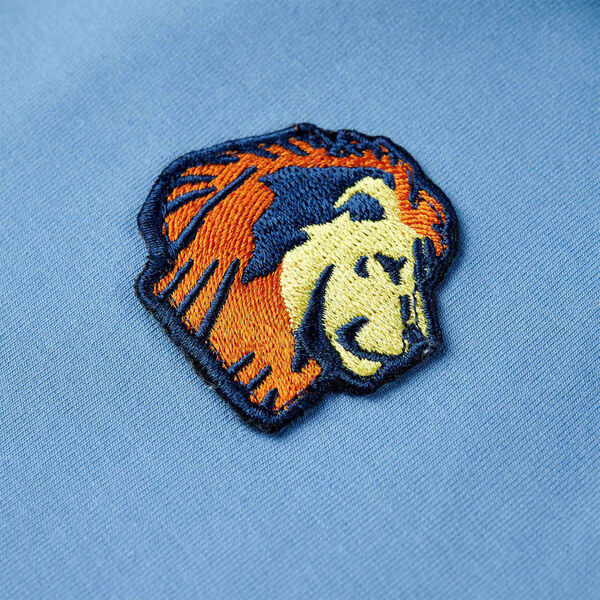 Bluza dziecięca z kapturem, niebieski i pastelowy żółty, 92