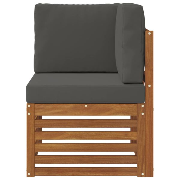 vidaXL Sofa narożna na zewnątrz Lite Drewno Akacji Naturalny