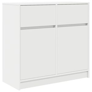 vidaXL Komoda z szufladą Biała 80x34x76 cm Drewno klejone