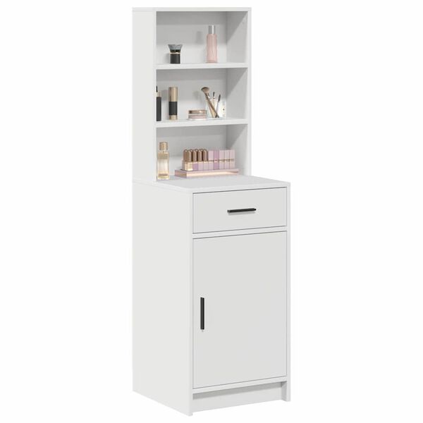 vidaXL Highboard Biały 40 x 40,5 x 135 cm Materiał drewnopochodny