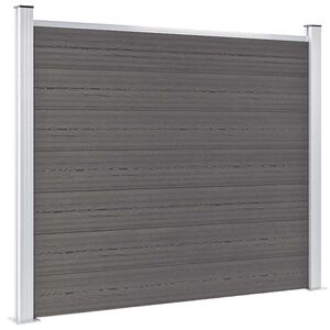 vidaXL Panel ogrodzeniowy z WPC, 180x146 cm, szary