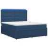 vidaXL Ł&oacute;żko z box spring LED z materacem niebieski 160 x 200 cm