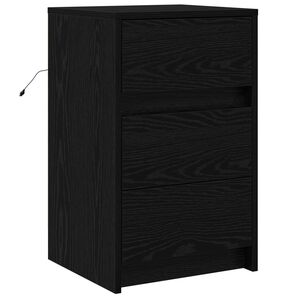 vidaXL Szafka Nocna Czarny Dąb 38 x 34 x 61 cm Drewno inżynieryjne