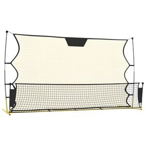 vidaXL Rebounder piłkarski, czarno-ż&oacute;łty, 183x85x120 cm, poliester