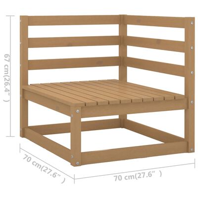 vidaXL 7-cz. zestaw mebli ogrodowych z poduszkami, lite drewno sosnowe