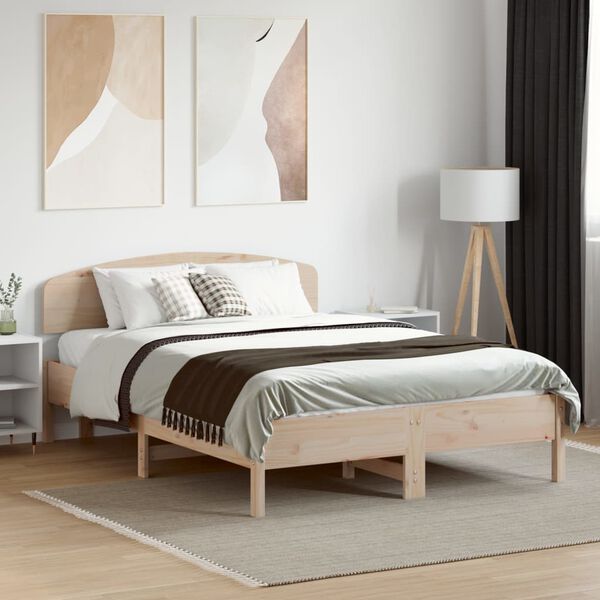 vidaXL Wezgłowie do ł&oacute;żka, 135 cm, lite drewno sosnowe