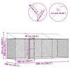 vidaXL Klatka dla psa z dachem Srebrny 600 x 200 x 256 cm Stal i PE