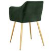 vidaXL Krzesła stołowe, 6 szt., ciemnozielone, obite aksamitem