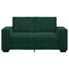 vidaXL Sofa 2-osobowa, ciemnozielona, 160x78x84 cm, tapicerowana aksamitem