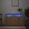 vidaXL Szafka z oświetleniem LED, dąb sonoma, 115,5 x 30 x 75 cm
