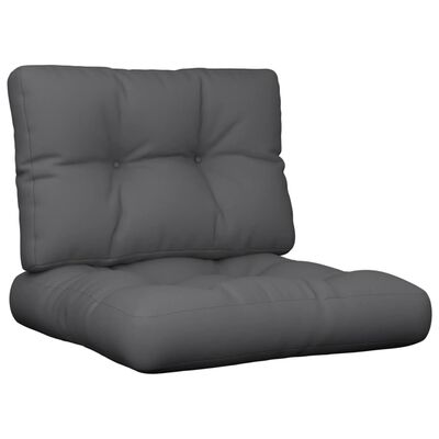 vidaXL Poduszki na sofę z palet, 2 szt., antracytowe, tkanina