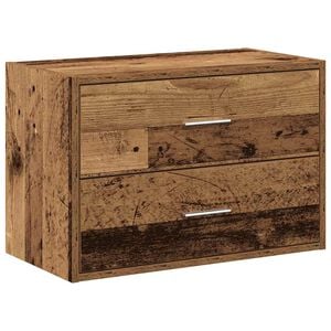 vidaXL Szafka z 2 szufladami, stare drewno, 60x31x40 cm