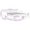 vidaXL Sofa rozsuwana z szufladami, taupe, 100x200 cm, tkanina