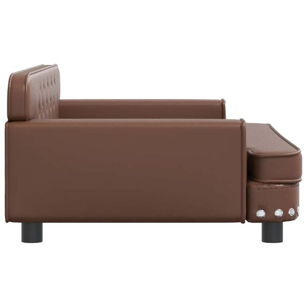 vidaXL Sofa dla dzieci, brązowa, 90x53x30 cm, sztuczna sk&oacute;ra