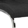 vidaXL Wspornikowe krzesła stołowe, 4 szt., czarne, obite tkaniną