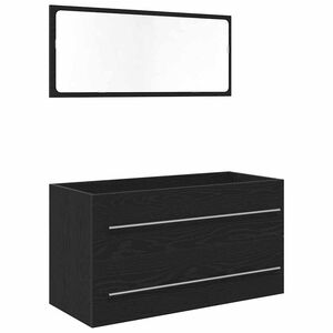 vidaXL Szafka Zlewozmywakowa z szufladą Czarny Dąb 90 x 45 x 1.5 cm