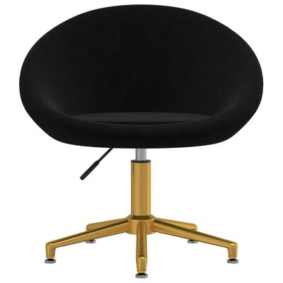 vidaXL Krzesła stołowe, 4 szt., czarne, aksamitne