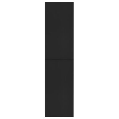 vidaXL Szafa, czarna, 100x50x200 cm, materiał drewnopochodny