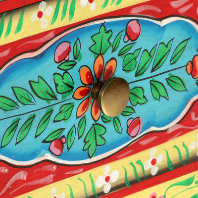 vidaXL Ręcznie malowana szafka nocna, 40x30x50 cm, lite drewno mango