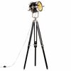 vidaXL Lampa podłogowa na tr&oacute;jnogu, czarna, lite drewno mango, 171 cm