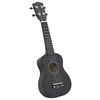 vidaXL Ukulele sopranowe z pokrowcem, dla dzieci, czarne, 23"
