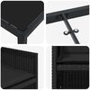 vidaXL Zestaw do jadalni w ogrodzie 9 pcs Czarny polirattan