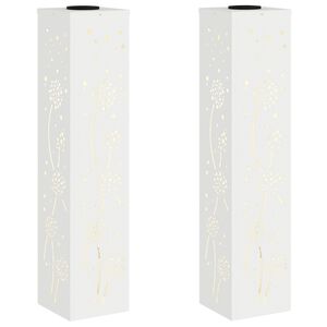 vidaXL Słoneczna LED lampa na ścieżkę 2 szt. Ciepła biel