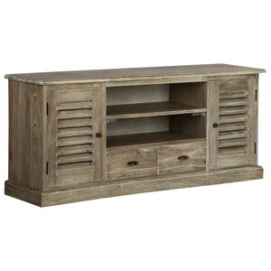 vidaXL Szafka pod telewizor z litego drewna mindi, 145x35x60 cm