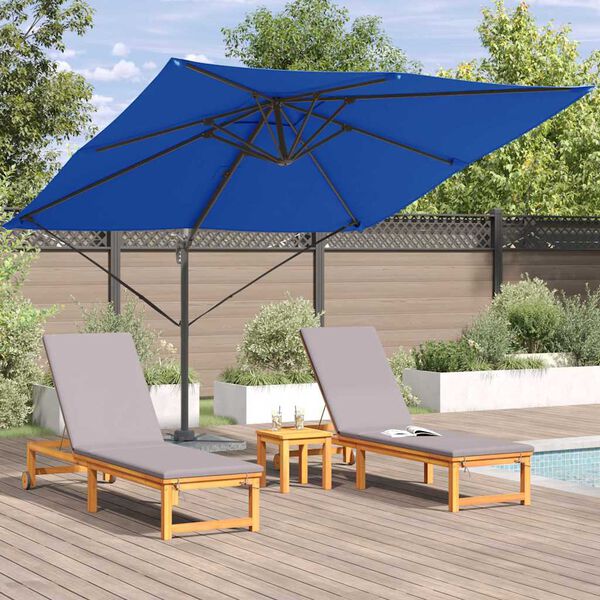 vidaXL Parasol Roma Niebieski 286 x 285 x 265 cm Poliester i aluminium