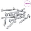 vidaXL Śruba 12 szt. Srebrny 9,8 x 35 mm Żelazo