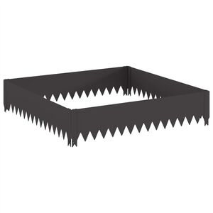 vidaXL Krawężnik do trawnika 100 x 100 x 20 cm Stal Czarny