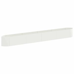 vidaXL Podniesione Ł&oacute;żko Ogrodowe Biały 380 x 40 x 40 cm Stal
