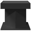 vidaXL Stolik kawowy z LED czarny 50x50x45 cm, materiał drewnopochodny