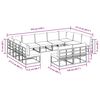 vidaXL Zestaw Sof na Ogr&oacute;d z poduszką 11 pcs Czarny Aluminium