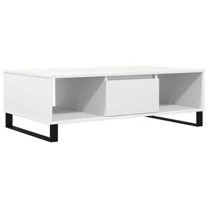 vidaXL Stolik kawowy, biały, 104x60x35 cm, materiał drewnopochodny