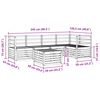 vidaXL Zestawy sof 6 pcs Naturalny Lite Drewno Akacji