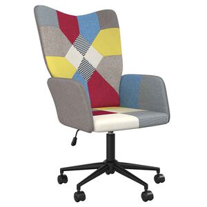 vidaXL Fotel, patchwork, obity tkaniną