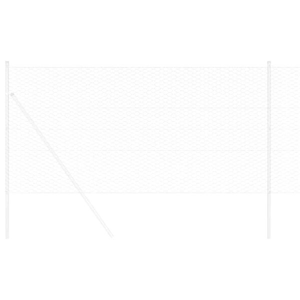 vidaXL Ogrodzenie heksagonalne Srebrny 1,2 x 10 m Stal galwanizowana