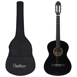 vidaXL Gitara klasyczna dla początkujących, 4/4, 39", z pokrowcem