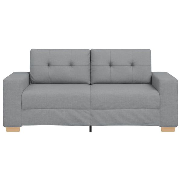 vidaXL Sofa dwuosobowa, jasnoszara, 180x77x82 cm, tkanina