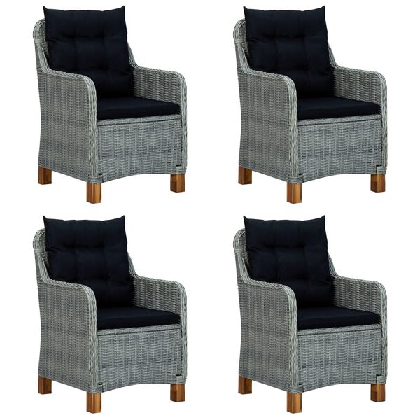 vidaXL 5-częściowy zestaw mebli ogrodowych, jasnoszary