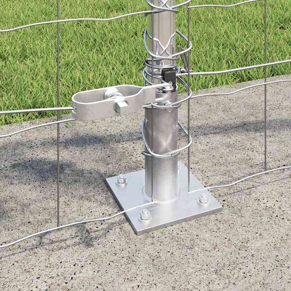 vidaXL Ogrodzenie z słupkiem Srebrny 1 x 25 m Stal