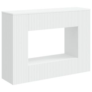 vidaXL Konsola Paski Biały 101 x 29 x 74 cm Drewno inżynieryjne