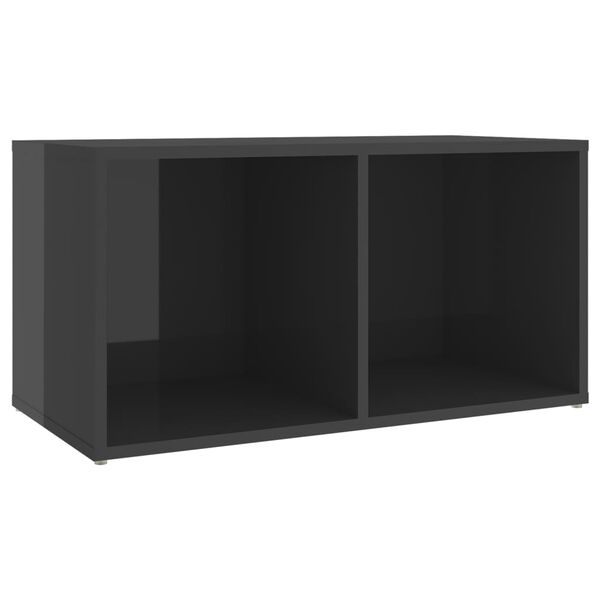 vidaXL Szafki TV, 2 szt., szare, wysoki połysk, 72x35x36,5 cm, płyta