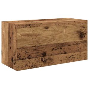 vidaXL Wisząca szafka łazienkowa, stare drewno, 60x25x30 cm
