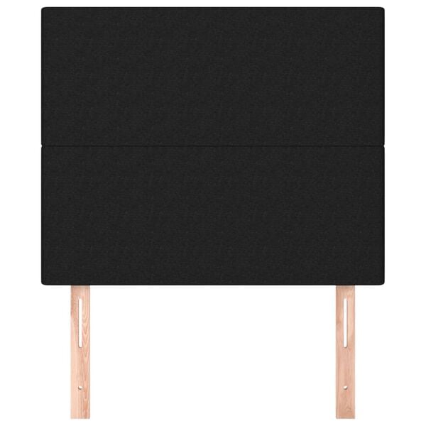 vidaXL Zagł&oacute;wek czarny 80x5x118/128 cm tkanina
