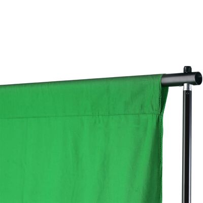 vidaXL System zawieszenia tła z zielonym tłem 600 x 300 cm