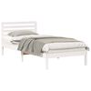 vidaXL Ramka ł&oacute;żka Z zagł&oacute;wkiem Biały 90 x 210 cm Lite drewno sosnowe
