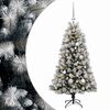 vidaXL Sztuczna choinka na zawiasach z bombkami 120 cm 150 LED