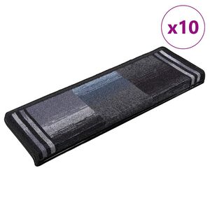 vidaXL Samoprzylepne nakładki na schody 10 szt. 65x21x4cm czarno-szare